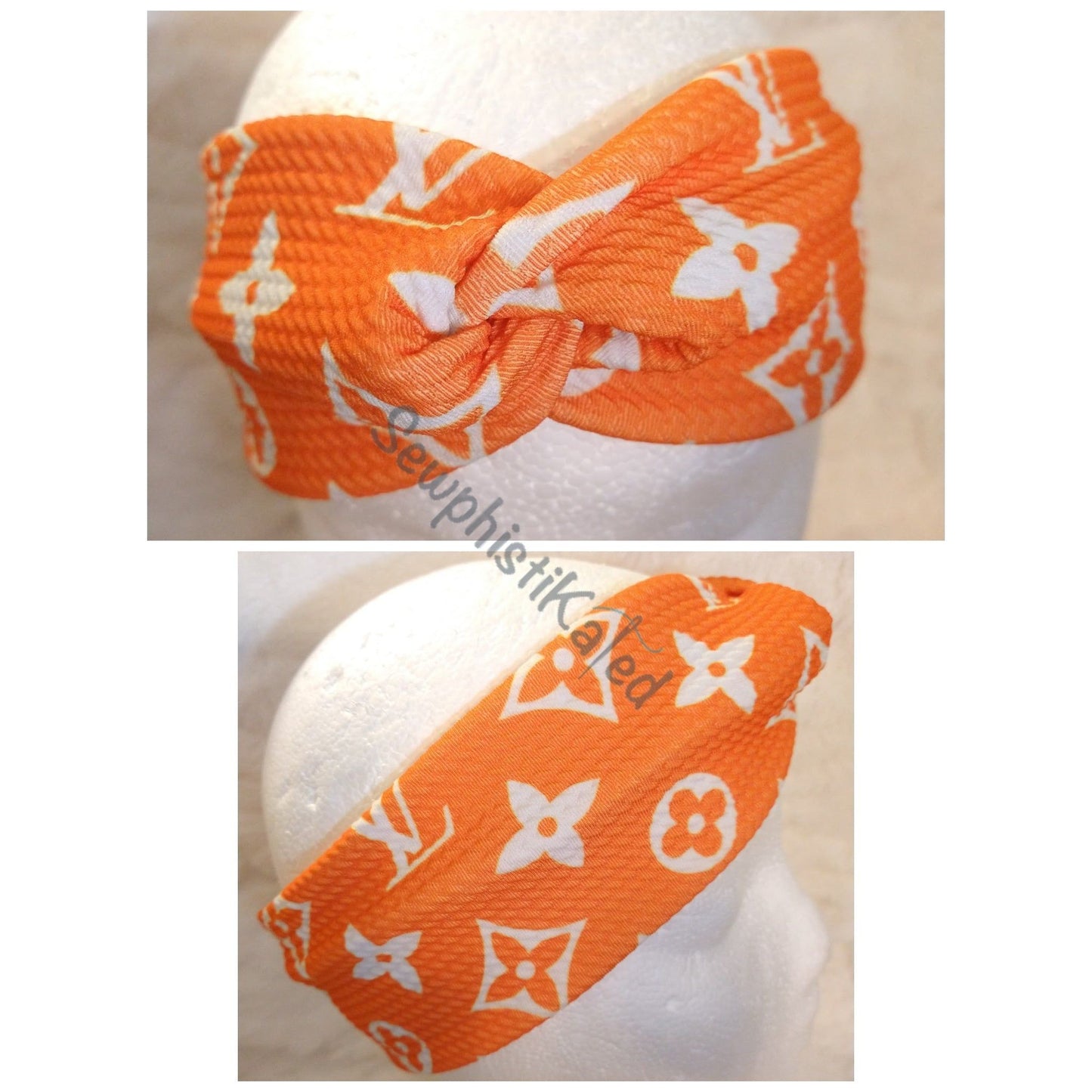 Bright Color Monogram Bougie Headbands & Scrunchies