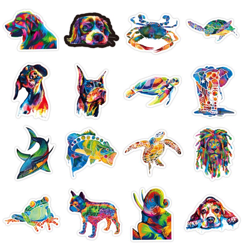 Painted Animals Stickers