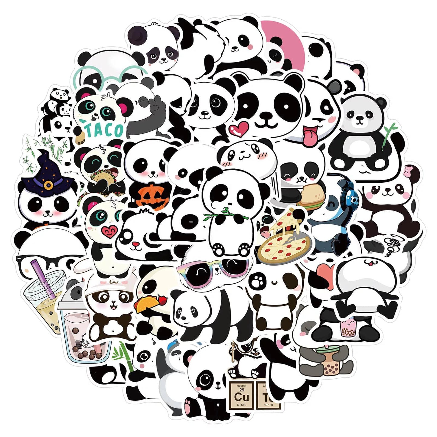 Panda 50pc Sticker Pack
