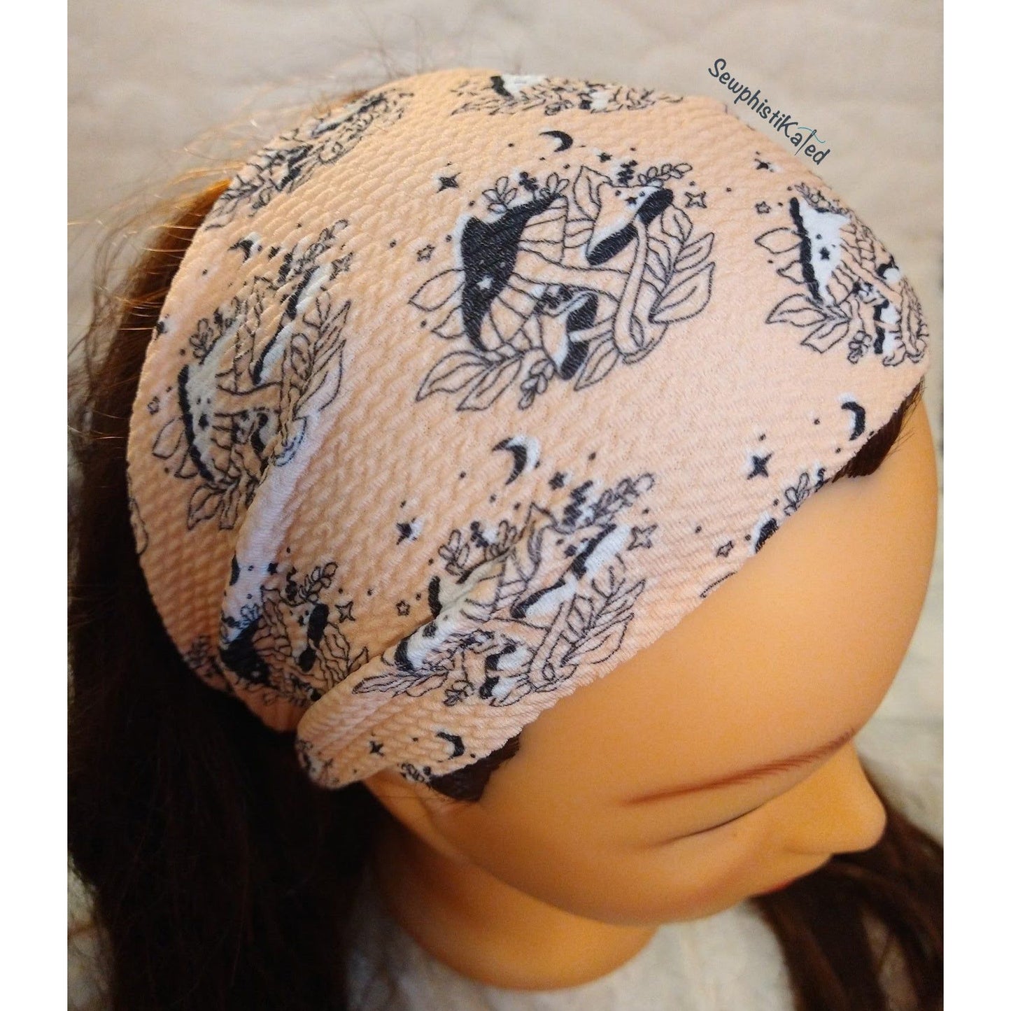 Witchy Shrooms Wide Scrunch Headband & Scrunchie