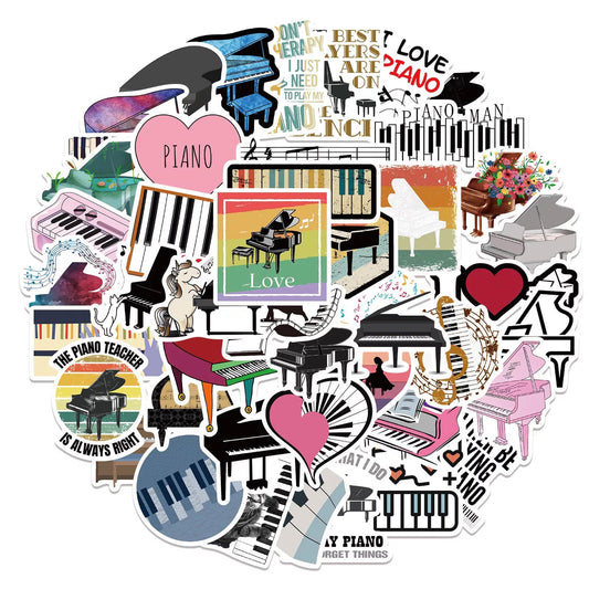 Piano 50pc Sticker Pack