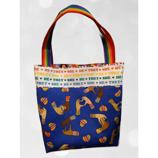 Pronoun Love Tote Bag