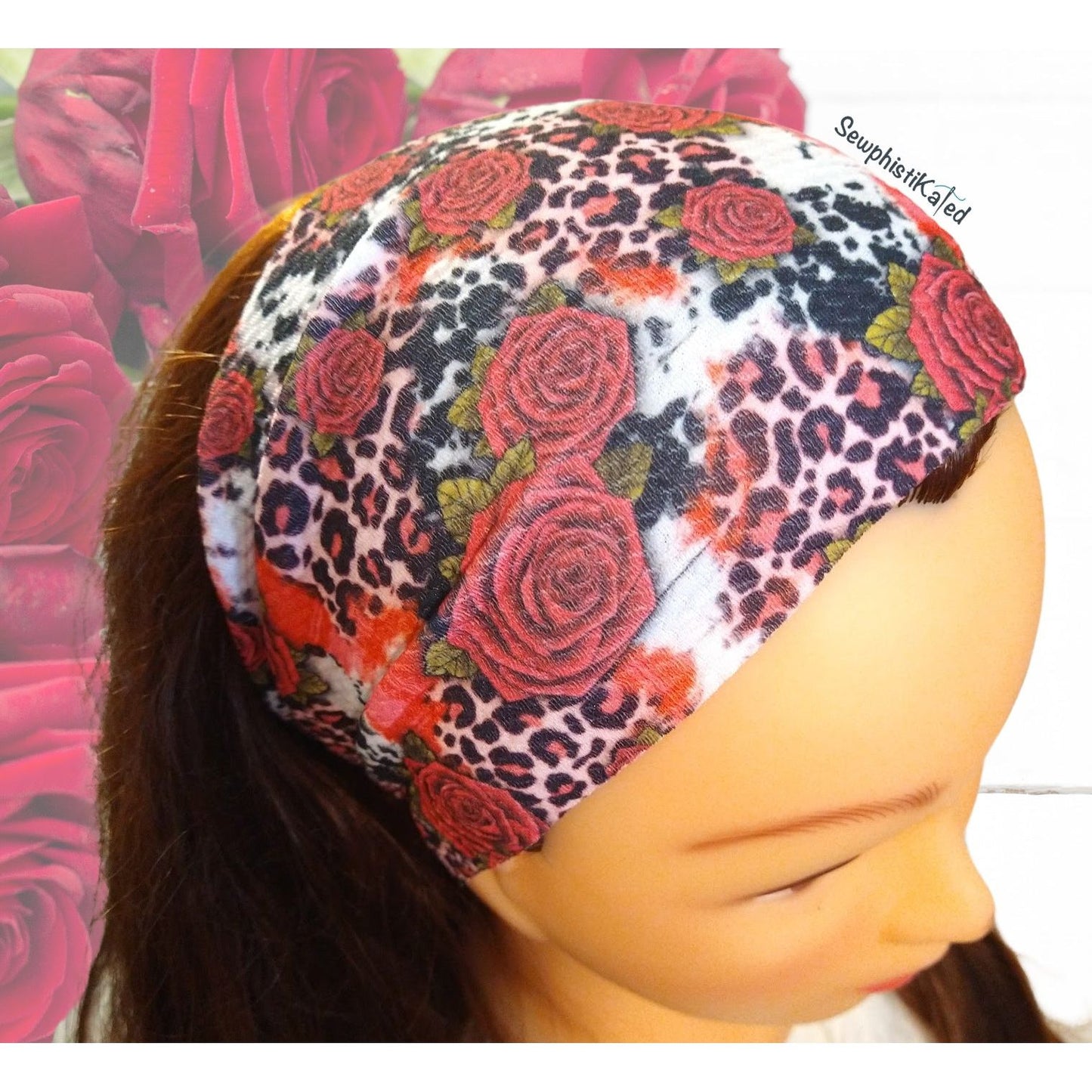 Rose Animal Print Headbands & Scrunchies