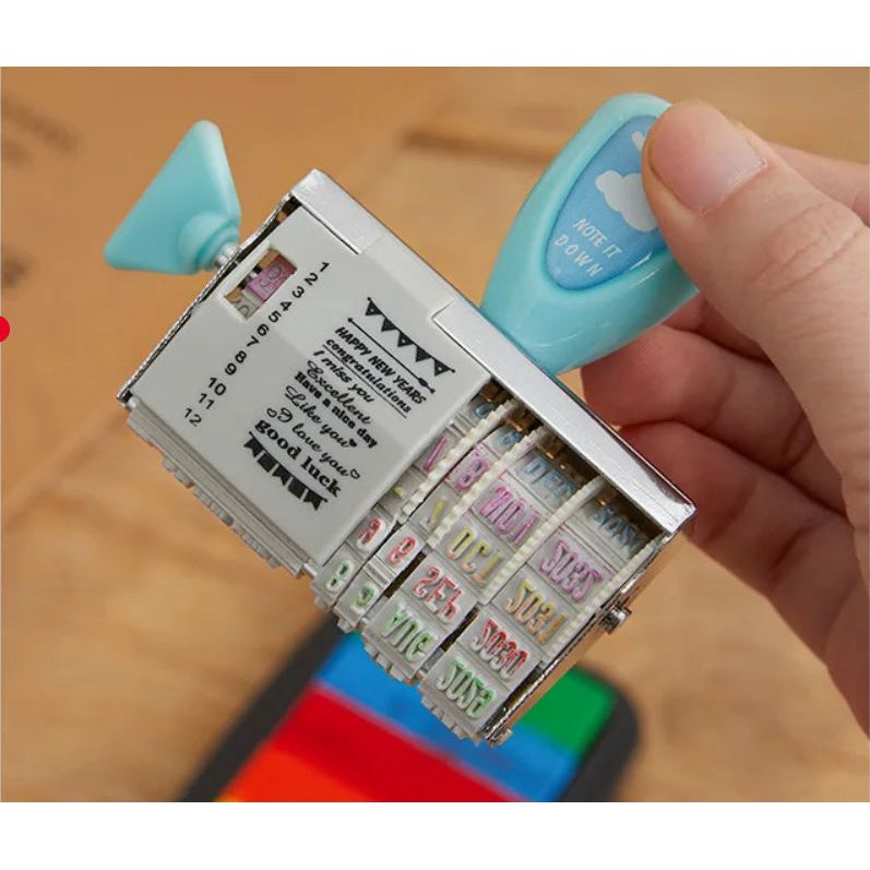 Text & Date Rubber Stamp