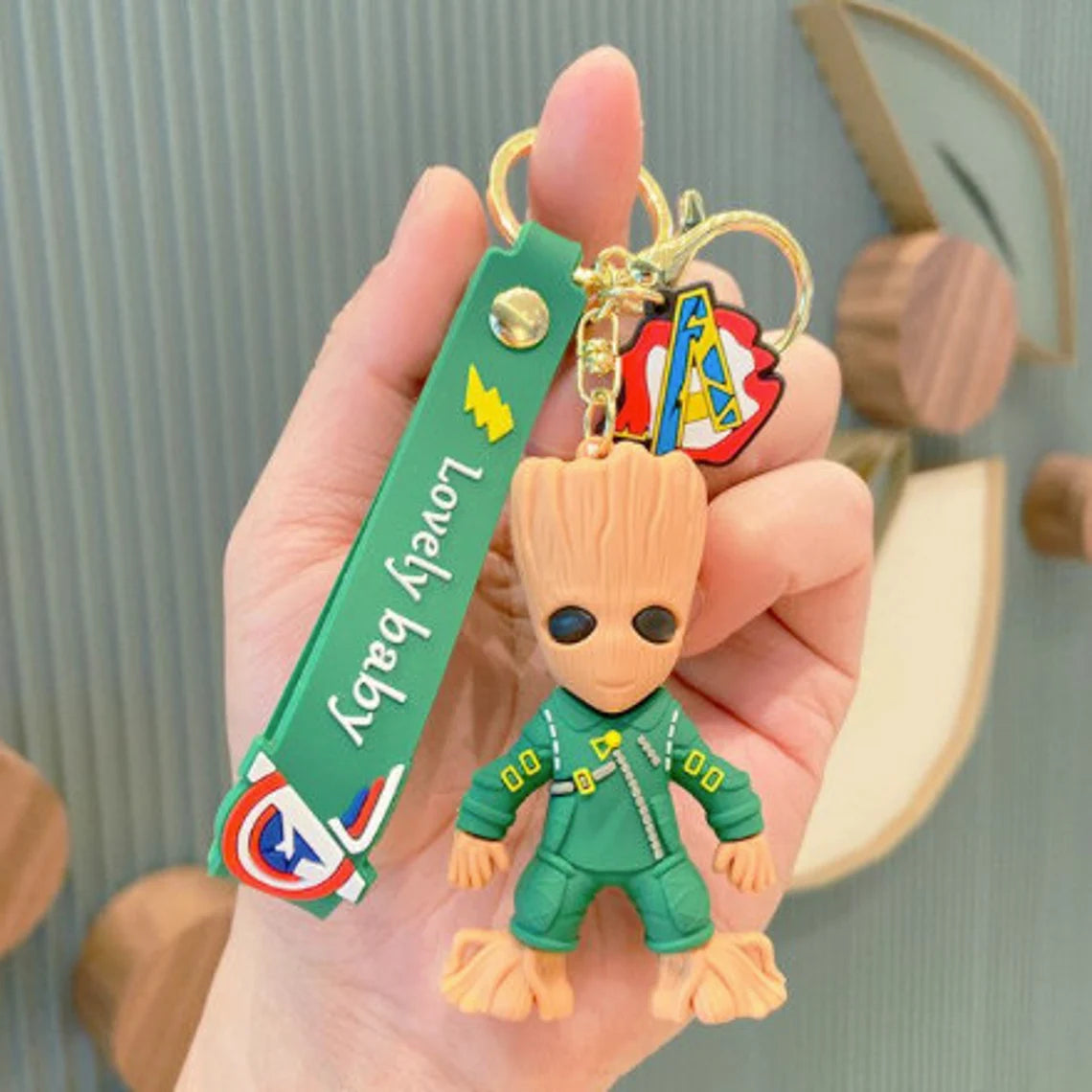Groot Figurine Keychain