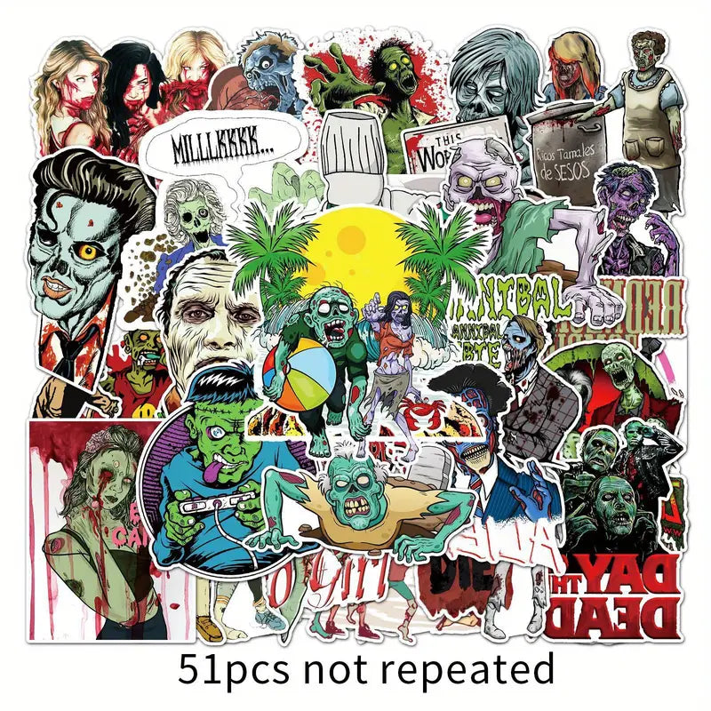 Zombie 51pc Sticker Pack