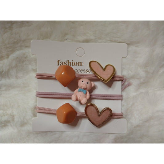 Bear & Heart Hair Tie Sets