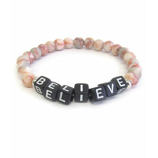 Believe Bead Bracelet