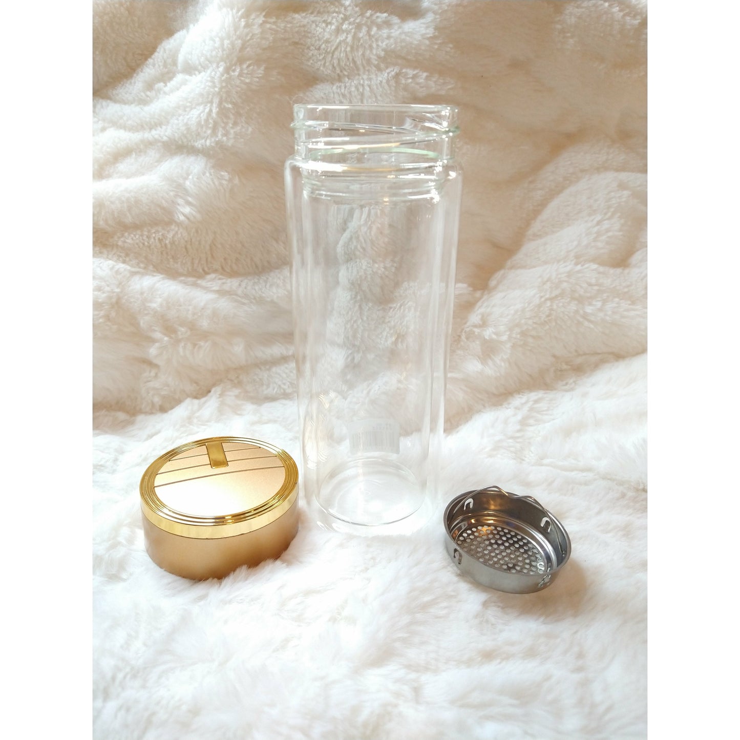 Borosilicate Glass Tea Infuser Water Bottle