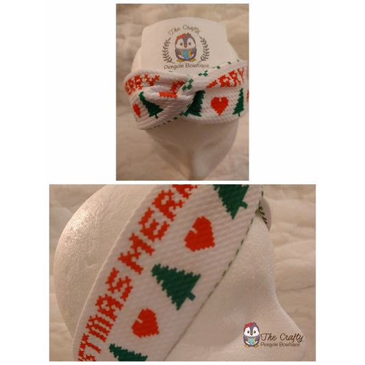 Christmas Sweater Headband & Scrunchie