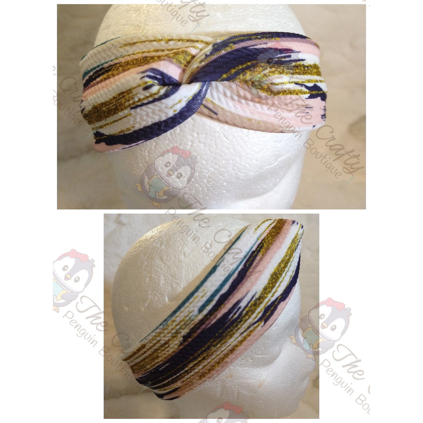 Cool Colors Brushstrokes Headband & Scrunchie