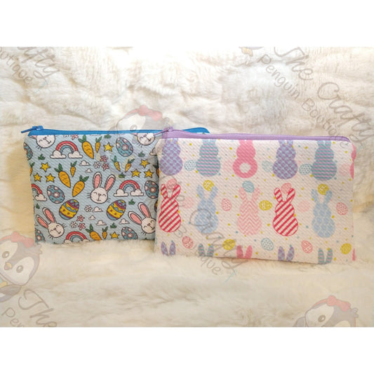 Easter Knit Fabric Zipper Pouches