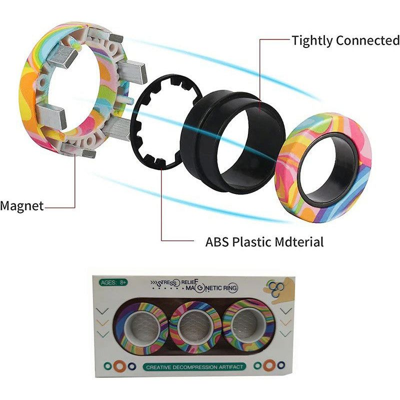 Magnetic Fidget Ring Set