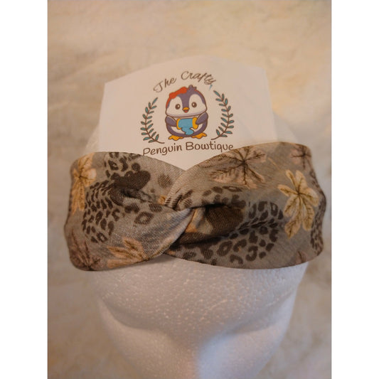 Leopard Print Mouse Ears Headband & Scrunchie