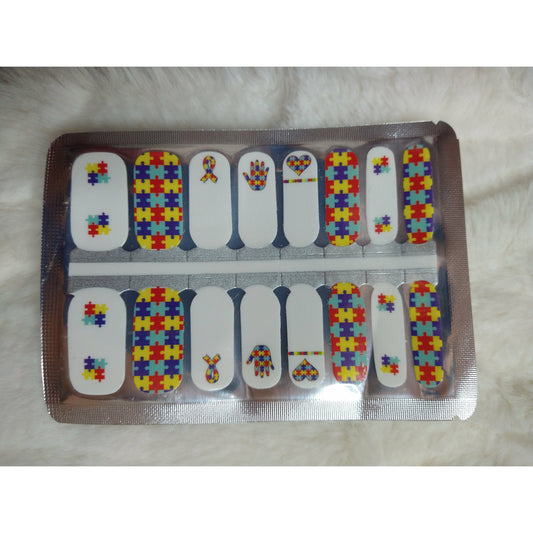 Autism Awareness Nail Wraps