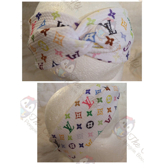 Multicolor Monogram Bougie Headbands & Scrunchies