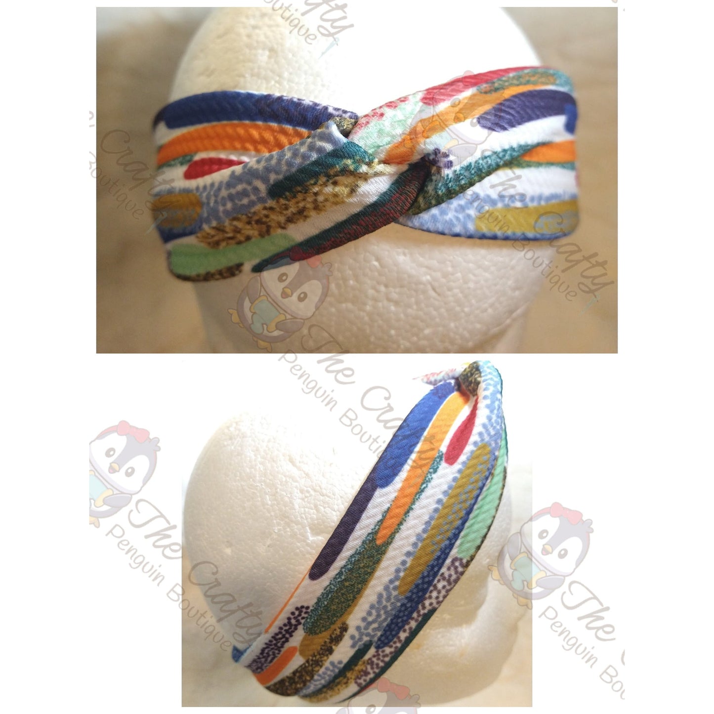 Multicolor Paint Strokes Headbands & Scrunchies