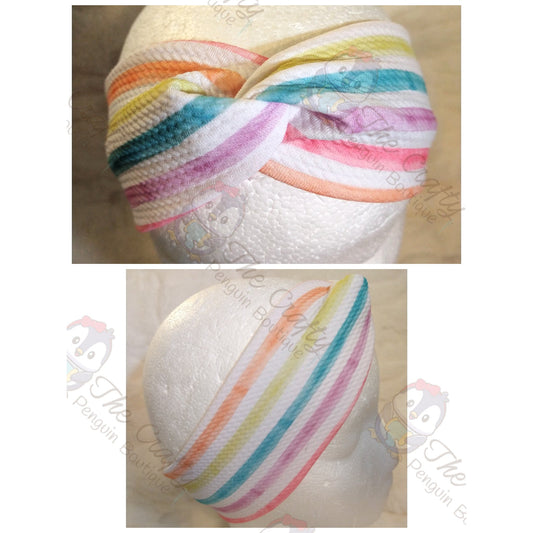 Pastel Stripes Headbands & Scrunchies
