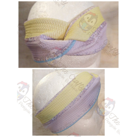 Pastel Stripes & Silver Sparkle Headbands & Scrunchies