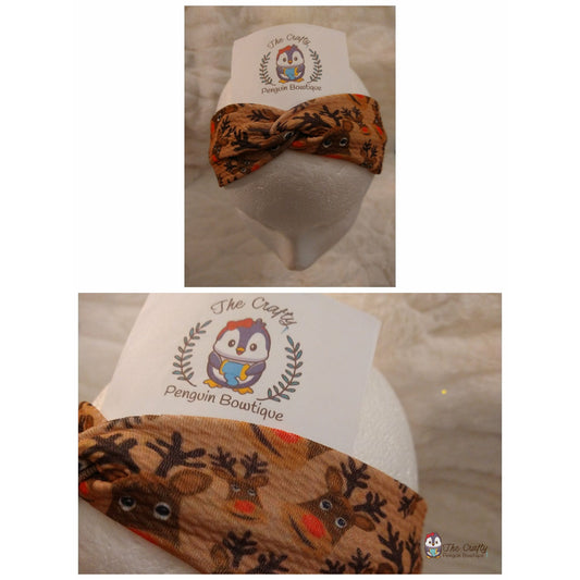 Red-Nosed Reindeer Kids' Twisted Headbands