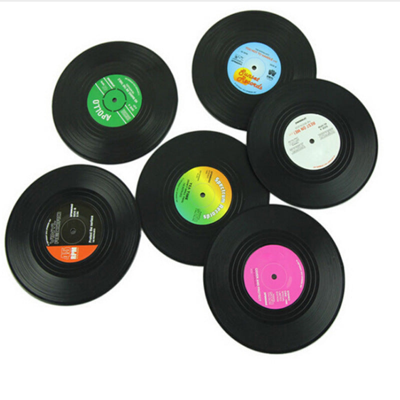 Retro Vinyl Record Coasters