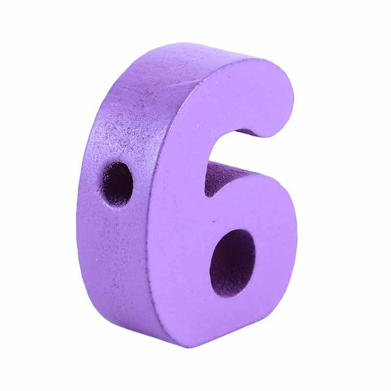Wooden Lacing Numbers & Beads Set